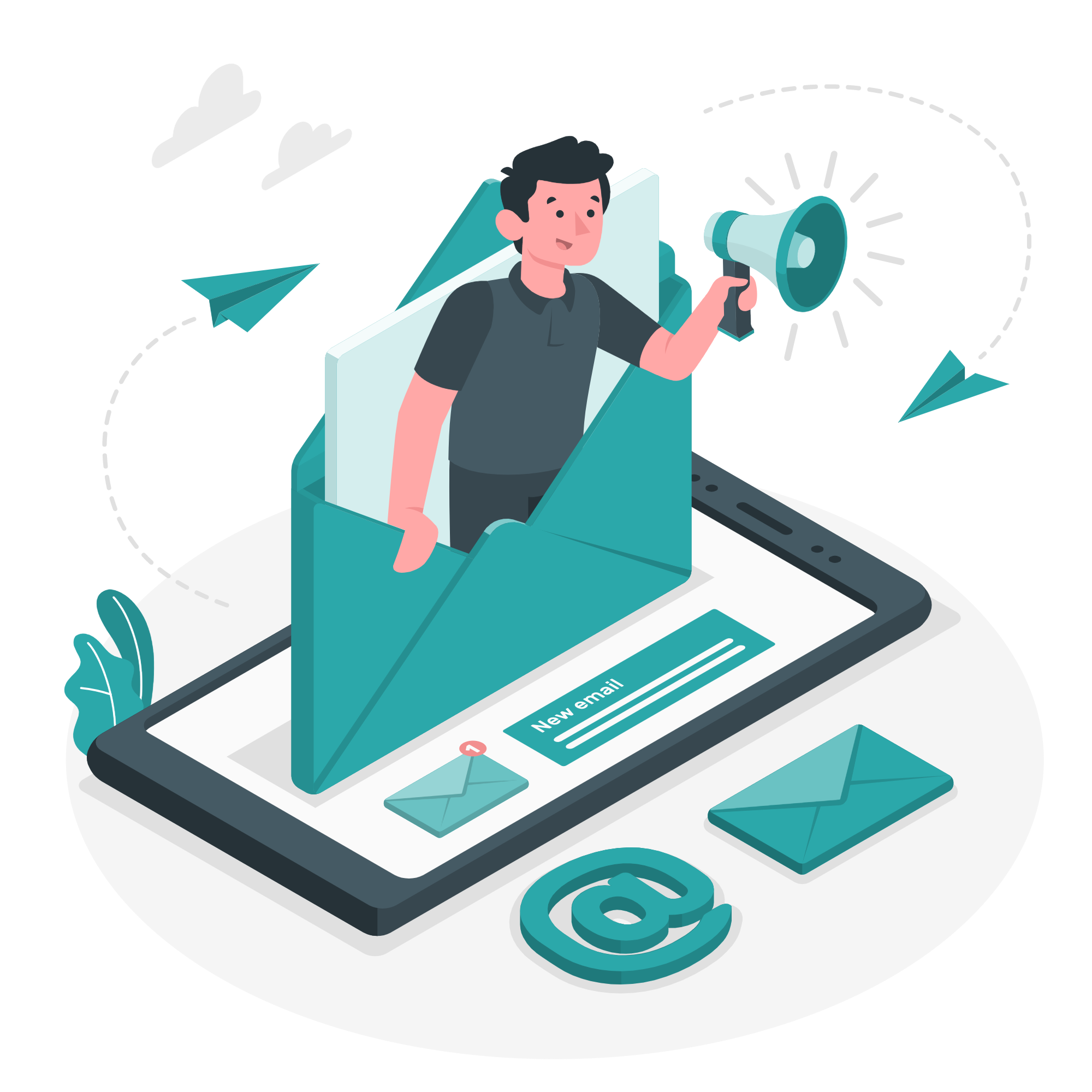 Foto que reproduz a utilização do e-mail marketing de sucesso.